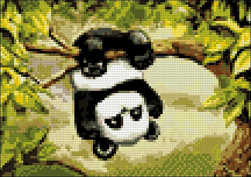 Маленькая панда размер 30х20 Ag 005