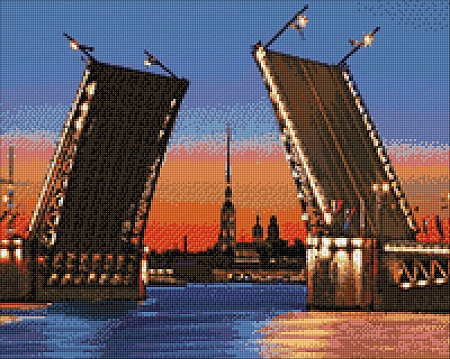 Дворцовый мост размер 50х40 Ag 504