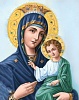 Иверская икона Божией Матери размер 40х50 Ag 089
