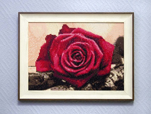 Красная роза размер 30х20 Ag 4631