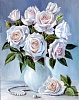 Букет белых роз размер 40х50 Ag 2664
